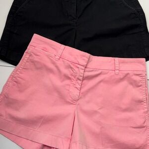 J. Crew Chino Shorts Broken In Style Black Pink Bundle Size 4